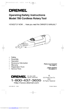 Dremel MultiPro 780 Operating/Safety Instructions Manual