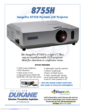 Dukane ImagePro 8755H Specification Sheet