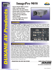 Dukane ImagePro 28A9058 Specification Sheet