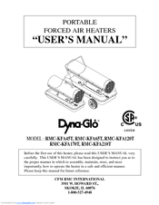 Dyna-Glo RMC-KFA45T, RMC-KFA65T, RMC-KFA120T, RMC-KFA170T, RMC-KFA210T User Manual