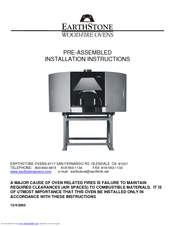 EarthStone woofire oven Installation Instructions Manual