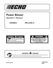 Echo Power Blower PB-230LN Operator's Manual