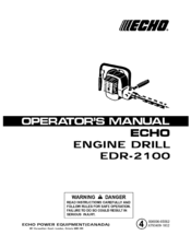 Echo EDR-2100 Operator's Manual