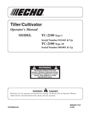 Echo TC-2100 Type 1E Operator's Manual