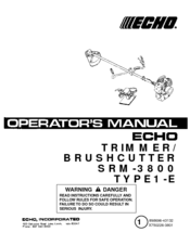 Echo SRM-3800 TYPE1-E Operator's Manual