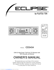 Eclipse CD3434 Owner's Manual