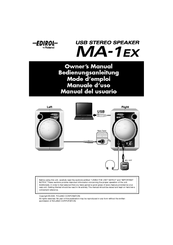 Edirol MA-1EX Owner's Manual