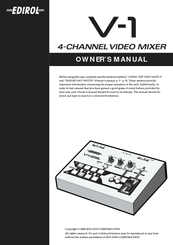 Edirol V-1 Owner's Manual