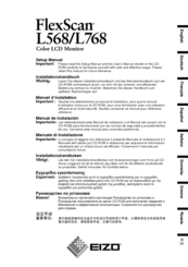 Eizo FlexScan L568 Setup Manual