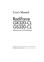 Eizo RadiForce GS320 - CL User Manual
