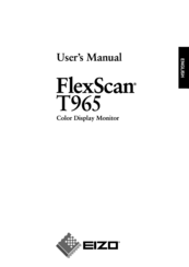 Eizo FlexScan T965 User Manual