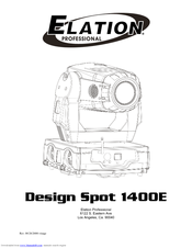Elation Design Spot 1400E Owner's Manual