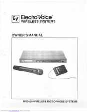 Electro-Voice MS2500 Owner's Manual