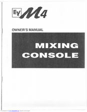 Electro-Voice M4 Owner's Manual