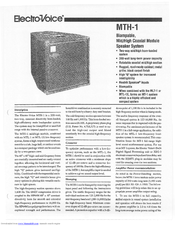 Electro-Voice MTH-1 Specification Sheet