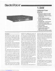 Electro-Voice 1.5kW Brochure & Specs