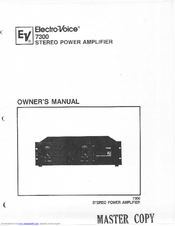 Electro-Voice 7300 Owner's Manual