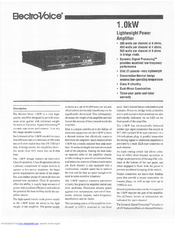 Electro-Voice 1.0kW Lightweight Specification