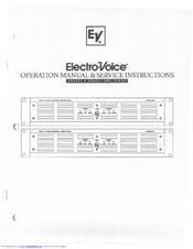 Electro-Voice AP2200 Operation Manual & Service Instructions