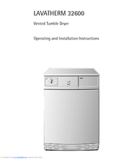 AEG T32600 Operating And Installation Instructions