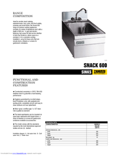 Zanussi Professional Snack 600 Specification Sheet