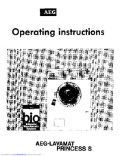 AEG Lavamat princess s Operating Instructions Manual