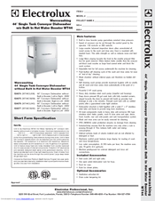 Electrolux 534074 Specification Sheet