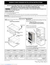 Electrolux 318201811 Installation Instructions Manual