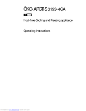 AEG OKO-ARCTIS 3193-4GA Operating Instructions Manual