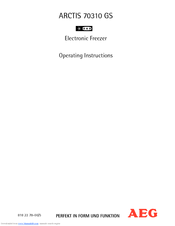AEG ARCTIS 70310 GS Operating Instructions Manual