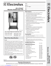 Electrolux Air-O-Steam 267082 Specification Sheet