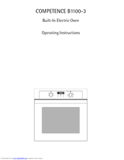 AEG COMPETENCE B1100-3 Operating Instructions Manual