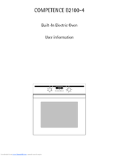 Electrolux COMPETENCE B2100-4 User Information