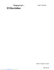 Electrolux EB GL40 User Manual