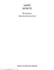 SANTO 60160 TK Operating Instructions Manual