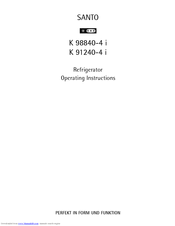 AEG SANTO K 91240-4 i Operating Instructions Manual