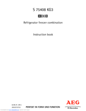AEG S 75408 KG3 Instruction Book