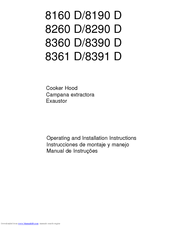 AEG D 8361 Operating And Installation Instructions