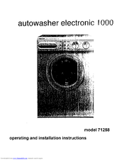 Bendix 71258 Operating And Installation Instructions