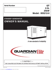 Guardian 005212-0 Owner's Manual