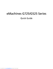 eMachines G725 Series Quick Manual