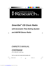 Emerson Research SmartSet CKD5808 Owner's Manual