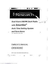 Emerson Research SMARTSET CKS3029C User Manual