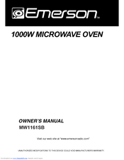 Emerson MW1161SB Owner's Manual