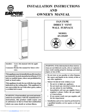 Empire Heating Systems DV-55SPP Installation Instructions And Owner's Manual