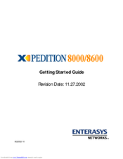 Enterasys X-Pedition 8000 Getting Started Manual