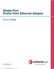 Enterasys Network Ethernet Adapter User Manual
