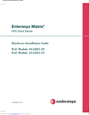 Enterasys Matrix DFE-Gold 4G4285-49 Hardware Installation Manual