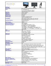 Envision E218C1 Specification Sheet