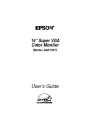 Epson A881391 User Manual
